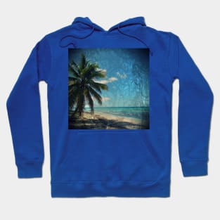 Caribbean Blue digital Artwork Isla Saona Tribute Hoodie